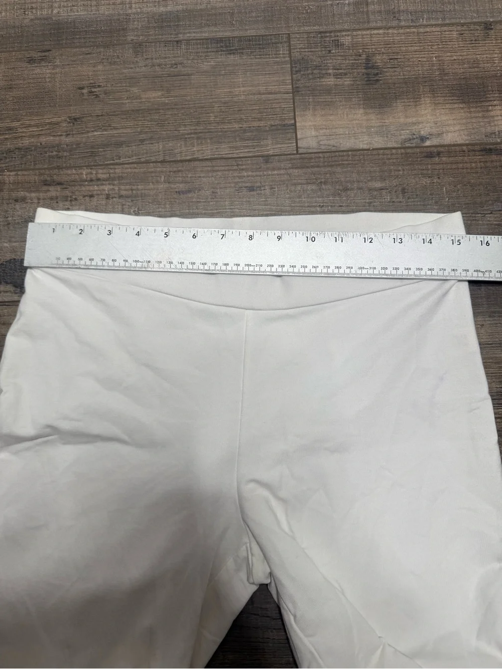 Pure Jill Women's White Wide-Leg Crop Pants Stretch Small
